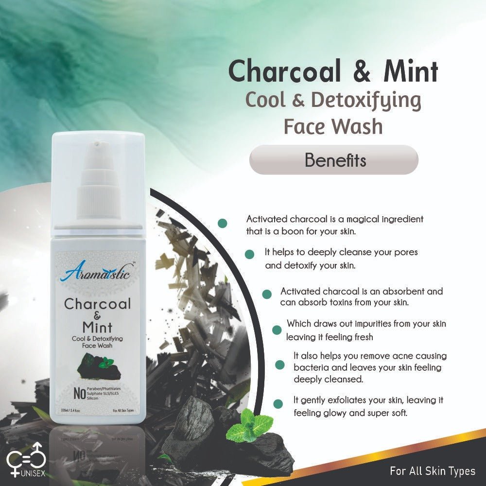 Pore Clensing Facewash Aromaistic Charcoal & Mint Face Wash SMD Essentials AROMAFWCM0100 Aromaistic Face wash Aromaistic