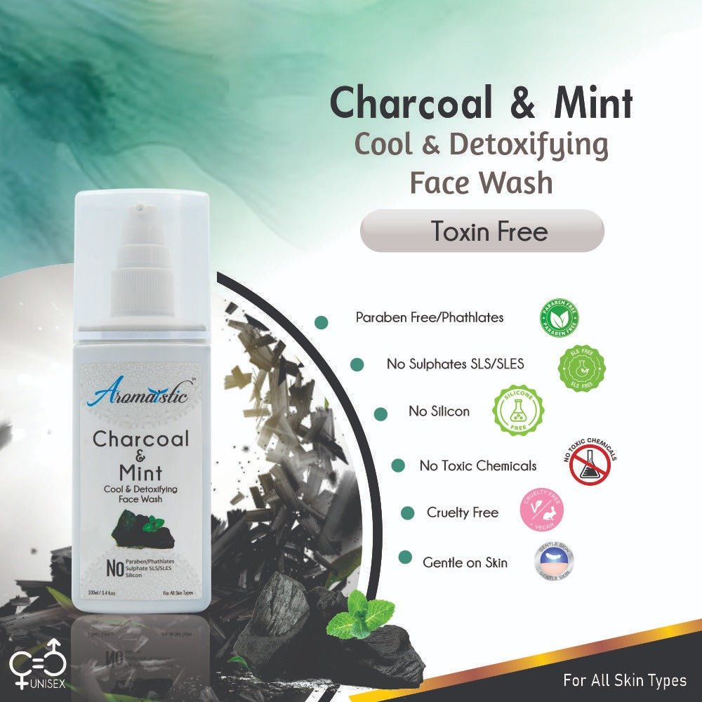 Pore Clensing Facewash Aromaistic Charcoal & Mint Face Wash SMD EssentialsAROMAFWCM0100Aromaistic Face wash Aromaistic