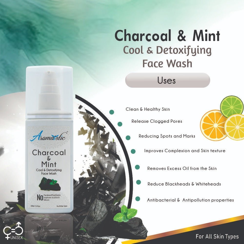 Pore Clensing Facewash Aromaistic Charcoal & Mint Face Wash SMD EssentialsAROMAFWCM0100Aromaistic Face wash Aromaistic