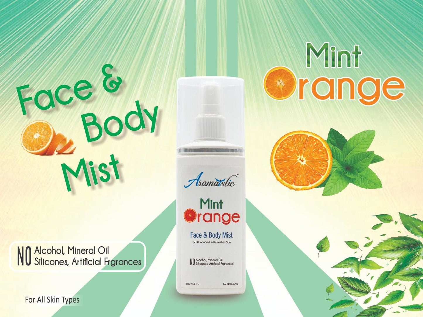 Pore Clensing Facewash Aromaistic Mint Orange Face & Body Mist SMD EssentialsAROMAMIMO0100AromaisticMist, Serum, Toner