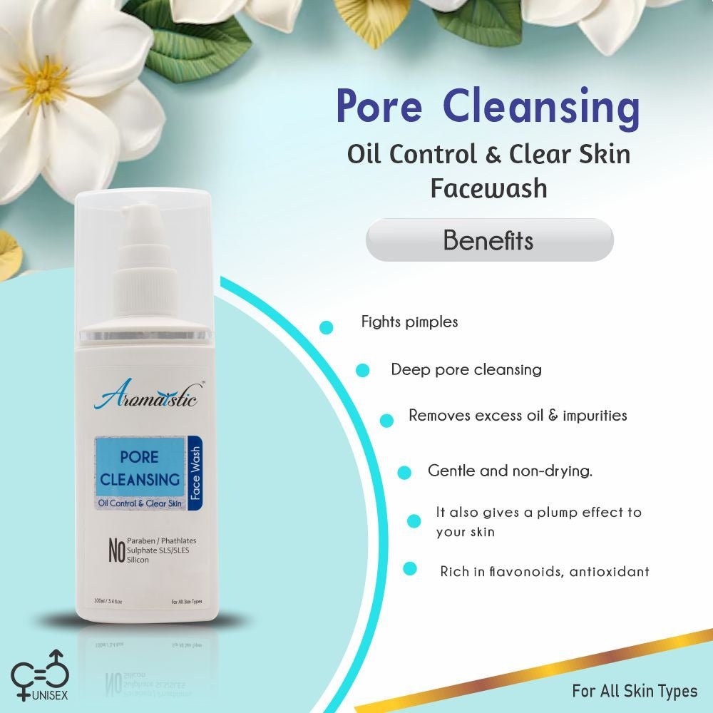 Pore Clensing Facewash Aromaistic Pore Cleansing Face Wash SMD EssentialsAROMAFWPC0100AromaisticFace wash Aromaistic Pore