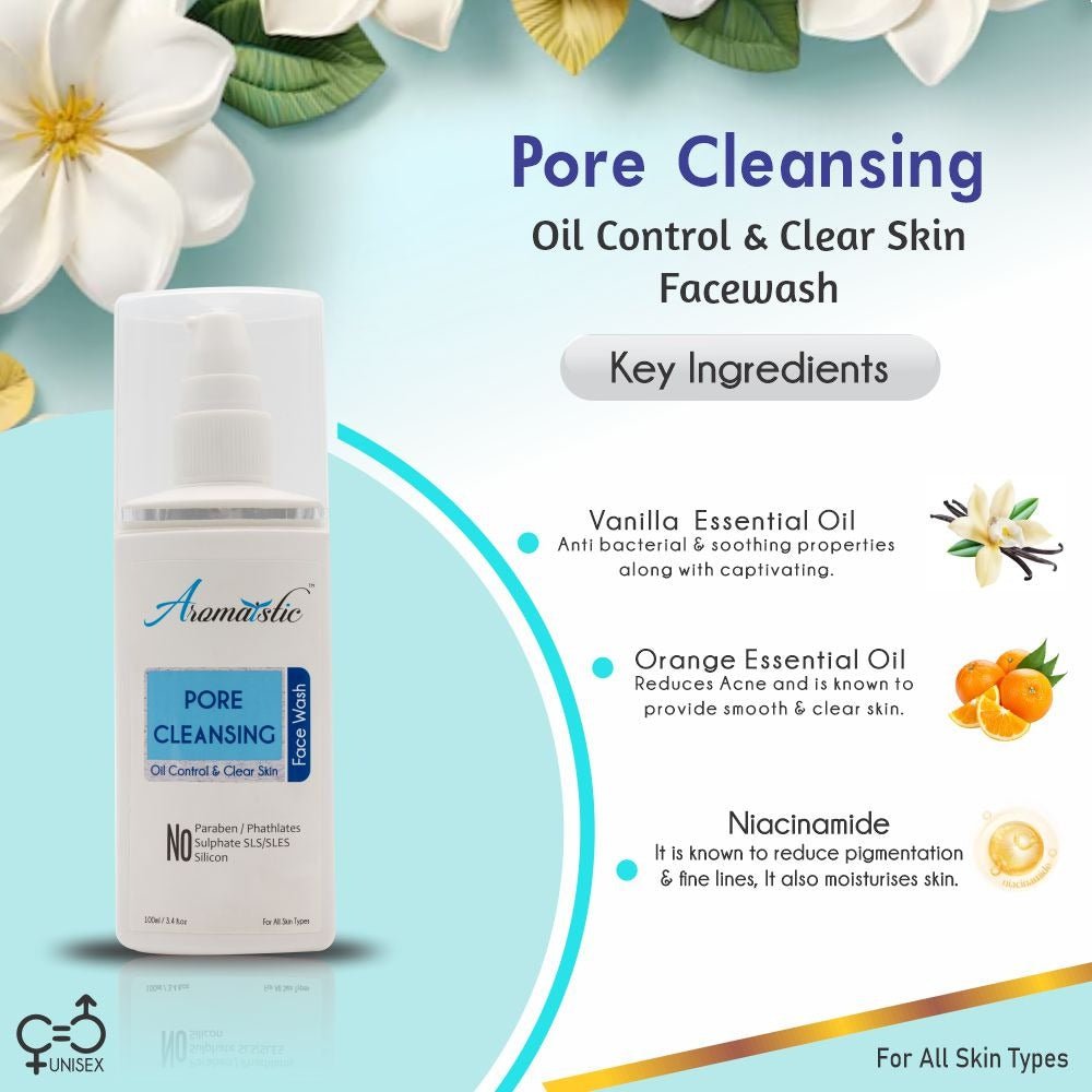 Pore Clensing Facewash Aromaistic Pore Cleansing Face Wash SMD EssentialsAROMAFWPC0100AromaisticFace wash Aromaistic Pore