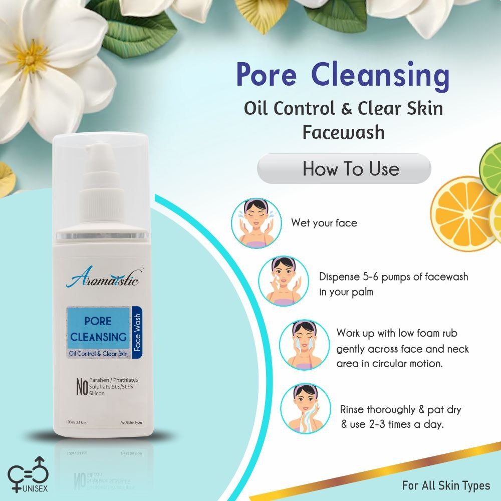 Pore Clensing Facewash Aromaistic Pore Cleansing Face Wash SMD EssentialsAROMAFWPC0100AromaisticFace wash Aromaistic Pore