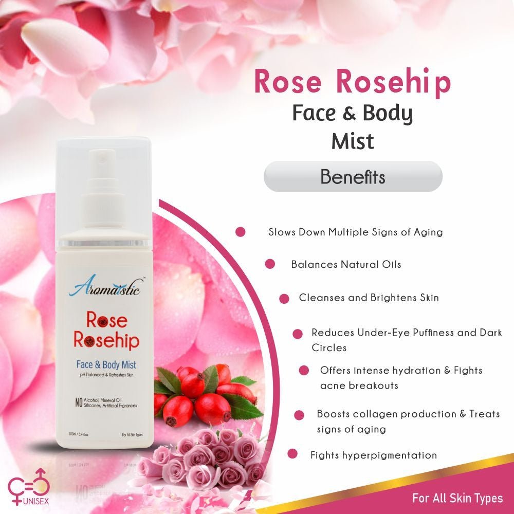 Pore Clensing Facewash Aromaistic Rose & Rosehip Face & Body Mist SMD EssentialsAROMAMIRR0100AromaisticMist, Serum, Toner