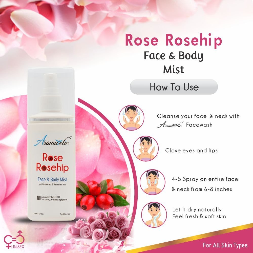 Pore Clensing Facewash Aromaistic Rose & Rosehip Face & Body Mist SMD EssentialsAROMAMIRR0100AromaisticMist, Serum, Toner