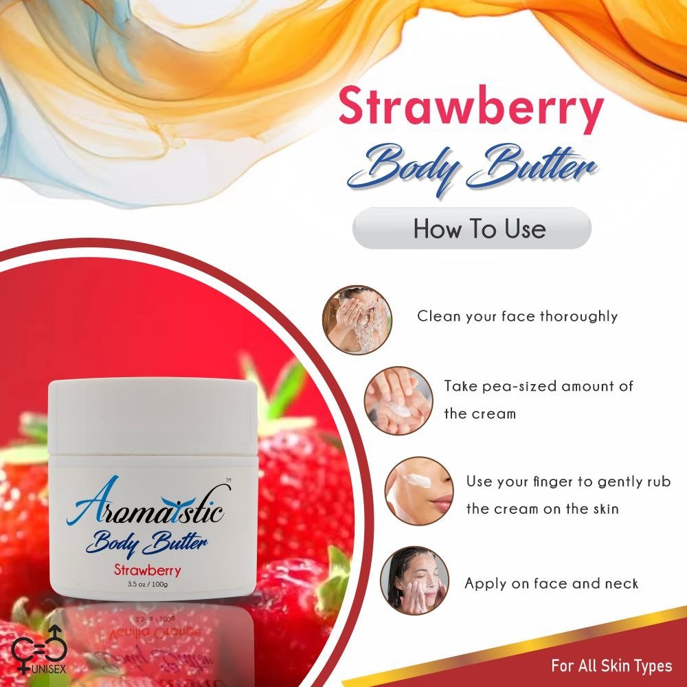 #Aromaistic# #SMD Essentials# #Facewash# #Body Butter# #Face Mist##Body Mist#Pore Clensing FacewashAromaistic Strawberry BodyButterSMD EssentialsAROMABBSW0100AromaisticBody butter, body lotionAromaistic Strawberry BodyButter#original_